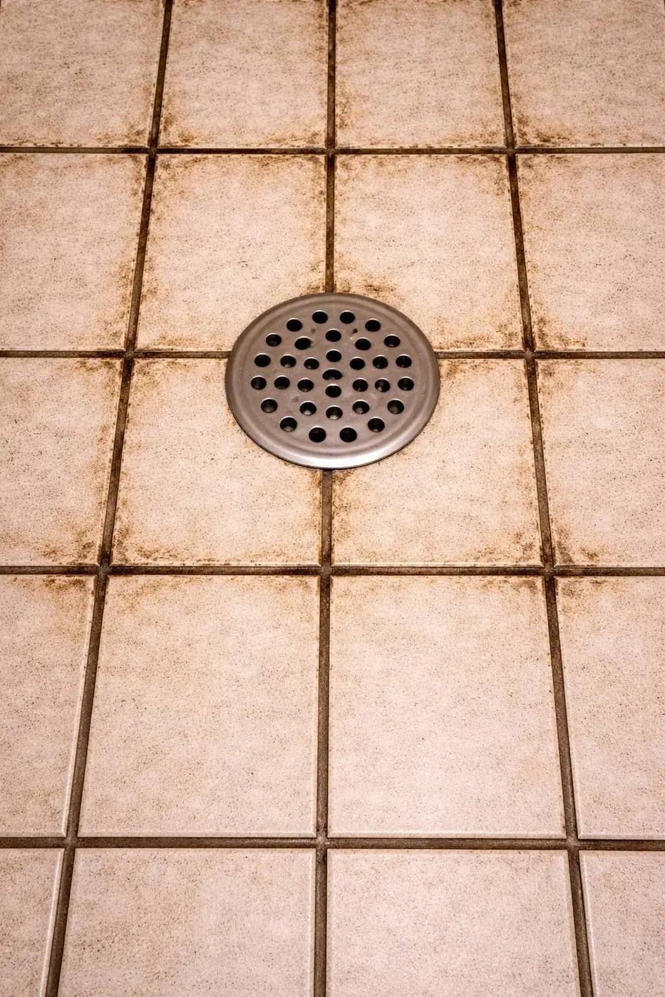Before — grout buildup