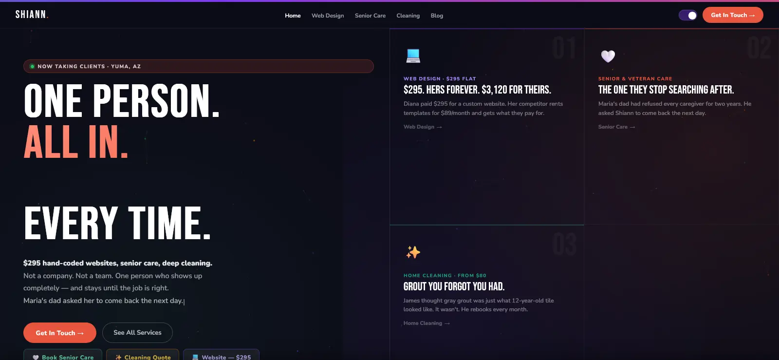 Shiann Bowman website screenshot